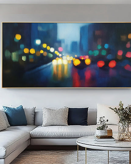 Stadt Nacht Lichter – Wandgemälde