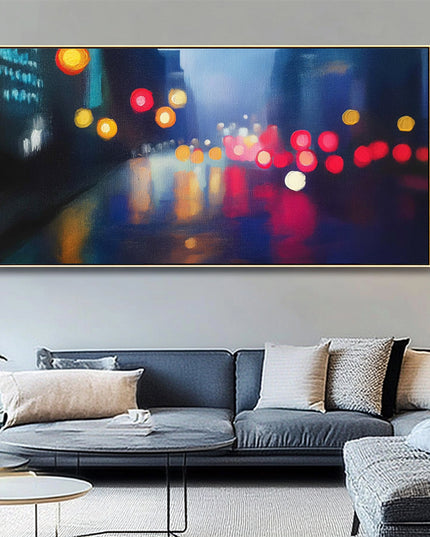 Stadt Nacht Lichter – Wandgemälde