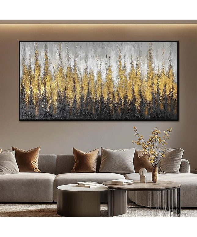 Gold Grey Forest Horizontal – Luxury Wall Mural