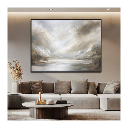 Fog Mountain Lake Landscape – Mural