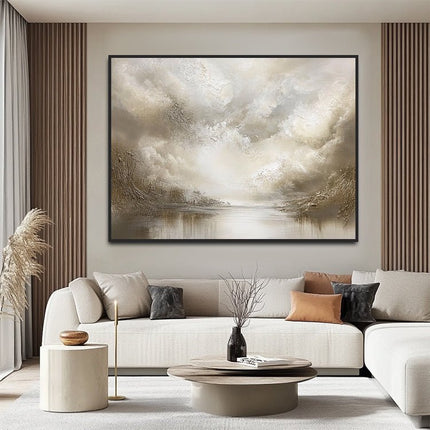 Fog Mountain Lake Landscape – Mural