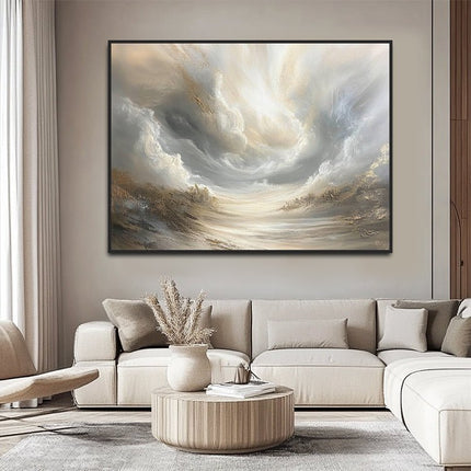 Fog Mountain Lake Landscape – Mural