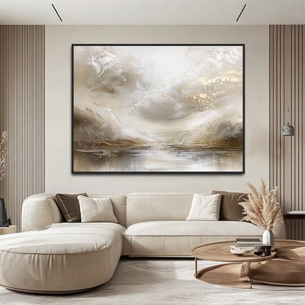 Fog Mountain Lake Landscape – Mural