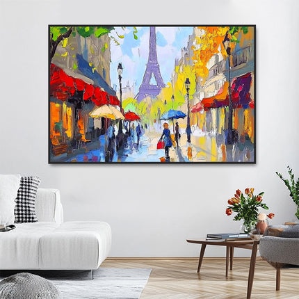 Paris Regentag Eiffelturm – Wandgemälde
