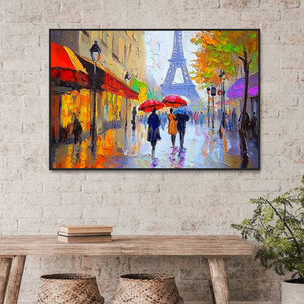 Paris Regentag Eiffelturm – Wandgemälde