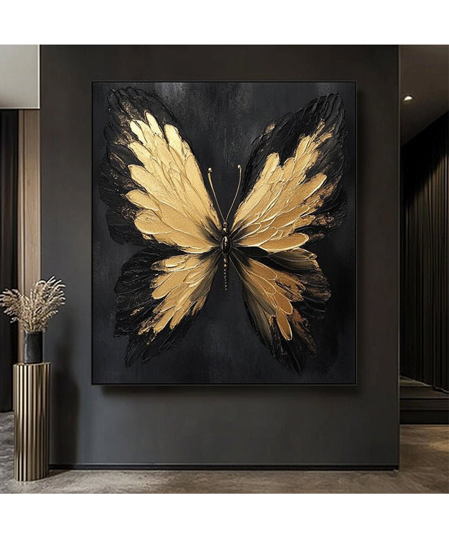 Gold Black Butterfly – Wall Mural