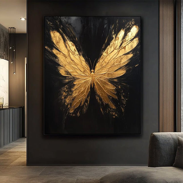 Gold Black Butterfly – Wall Mural