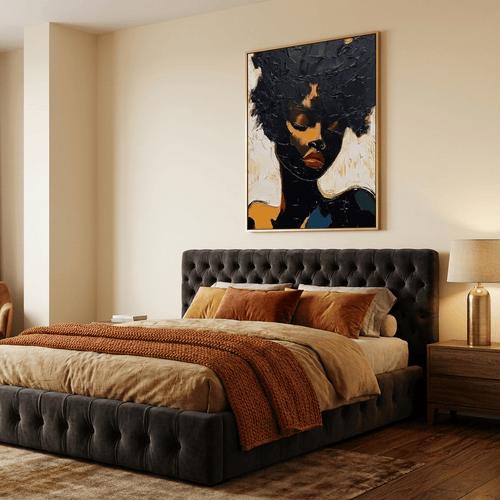 Frau Afro Portrait – Wandgemälde – NYMP-898