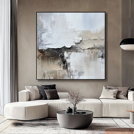 Blue White Abstract - Wall Mural
