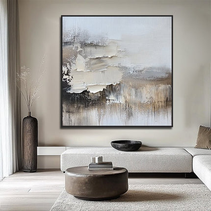 Blue White Abstract - Wall Mural