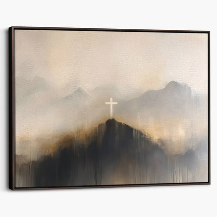 Croix au sommet – Peinture à l'huile chrétienne