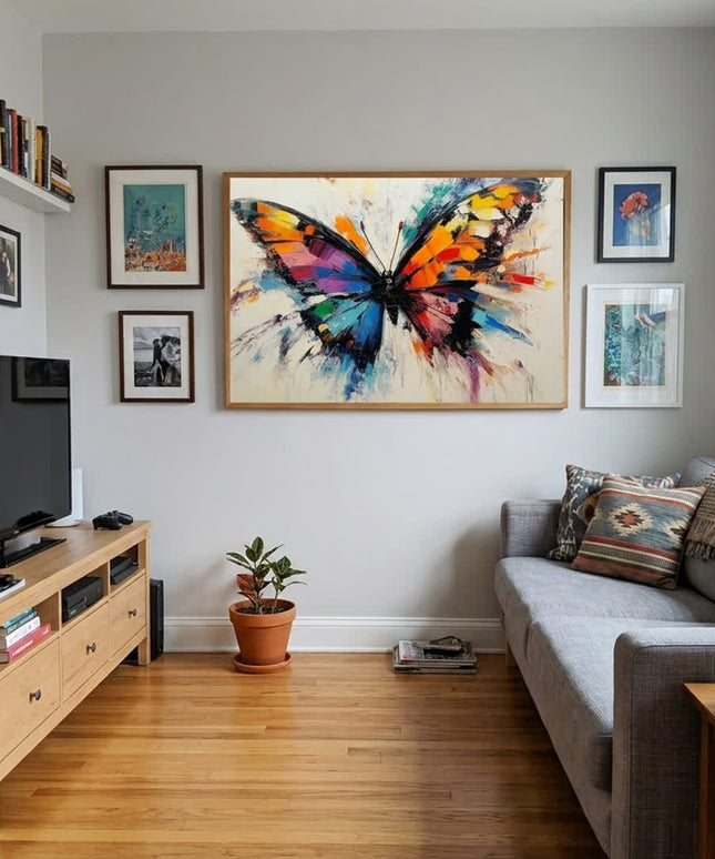 Bunter Schmetterling – Wandgemälde