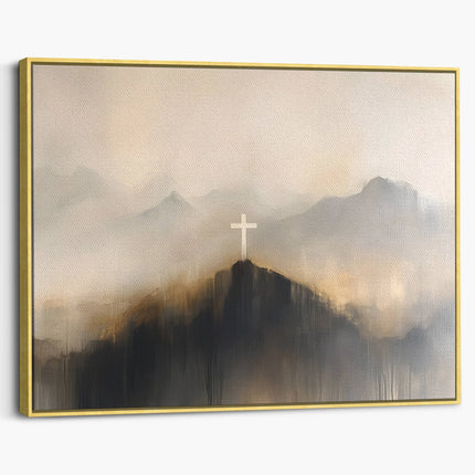 Croix au sommet – Peinture à l'huile chrétienne