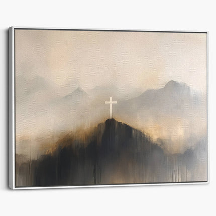 Croix au sommet – Peinture à l'huile chrétienne